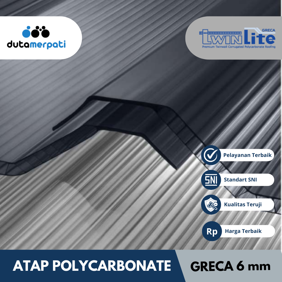 Distributor Atap Polycarbonate Twinlite Grecca 6 mm